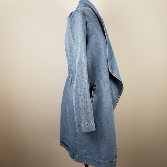 SOIA & KYO Stefie Denim Jacket w/Draped Collar-S - Picture 6 of 11